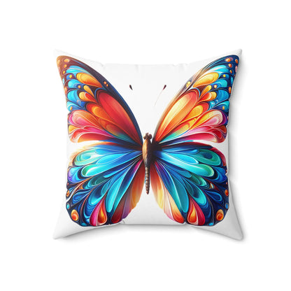 Vibrant Butterfly Square Pillow