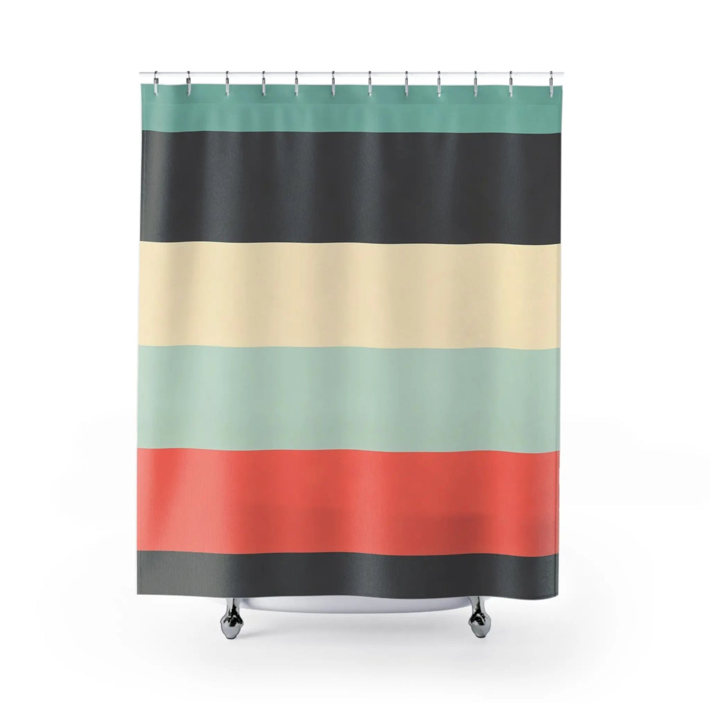 Retro Striped Shower Curtain