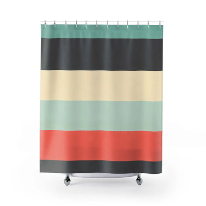 Retro Striped Shower Curtain