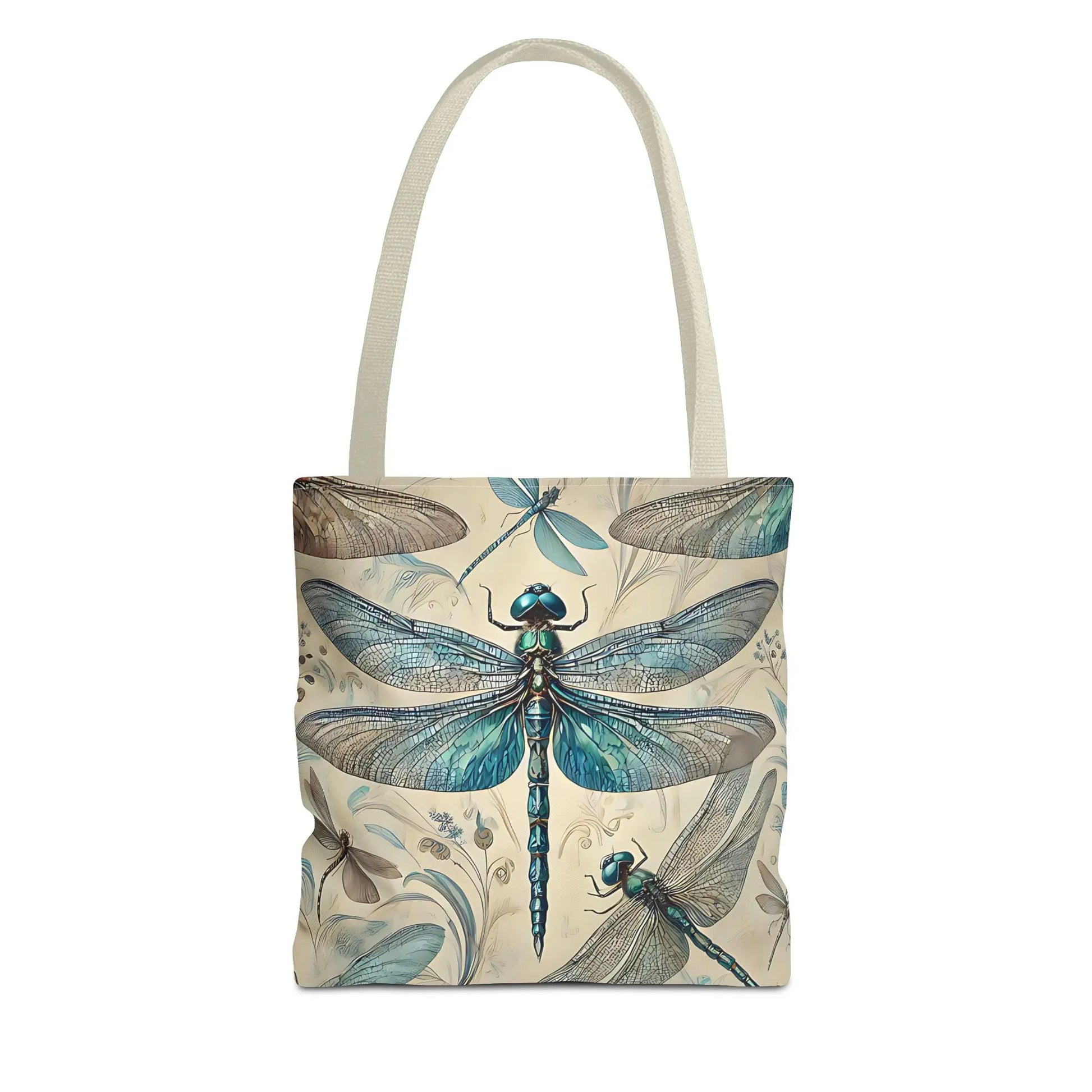 Blue Dragonfly Illustration Tote Bag