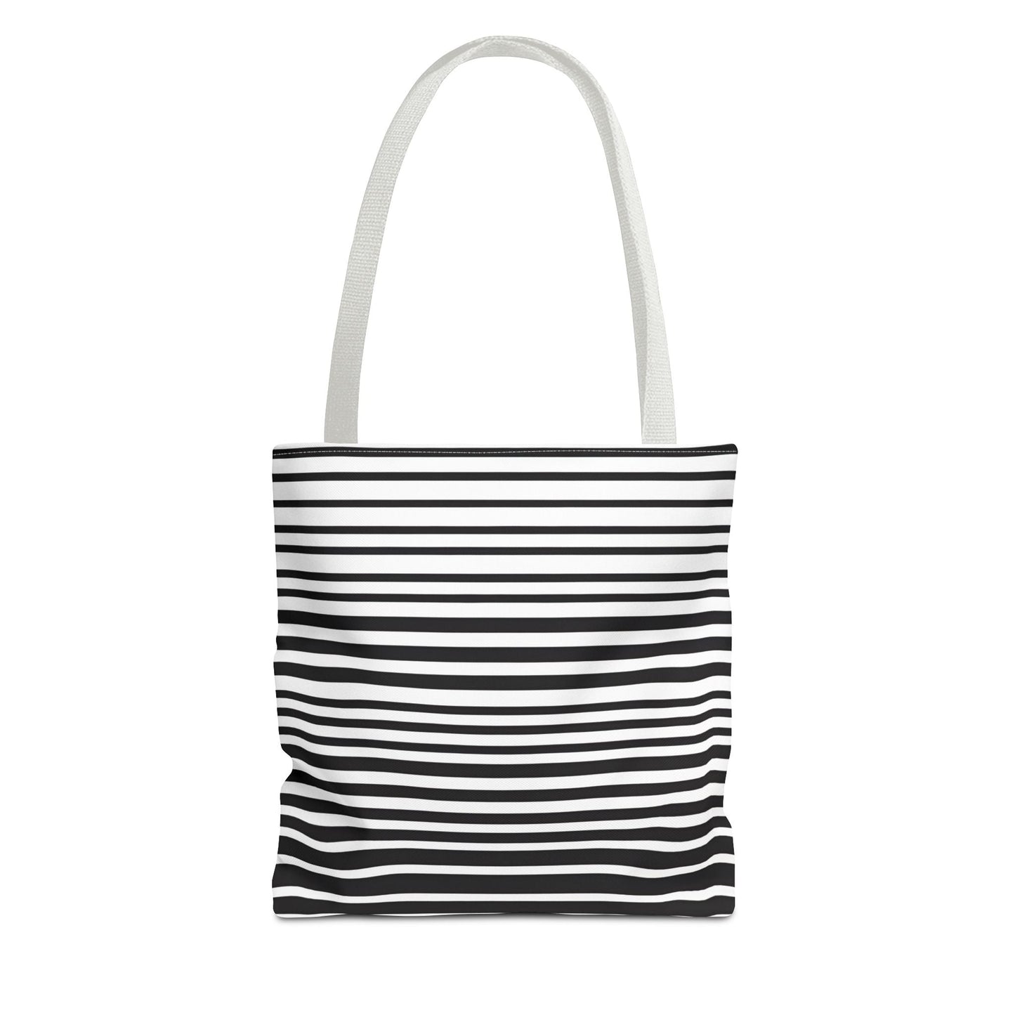 Black and White Stripe Beach Shopping Bag