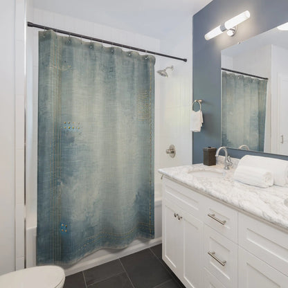 Distressed Denim Shower Curtain