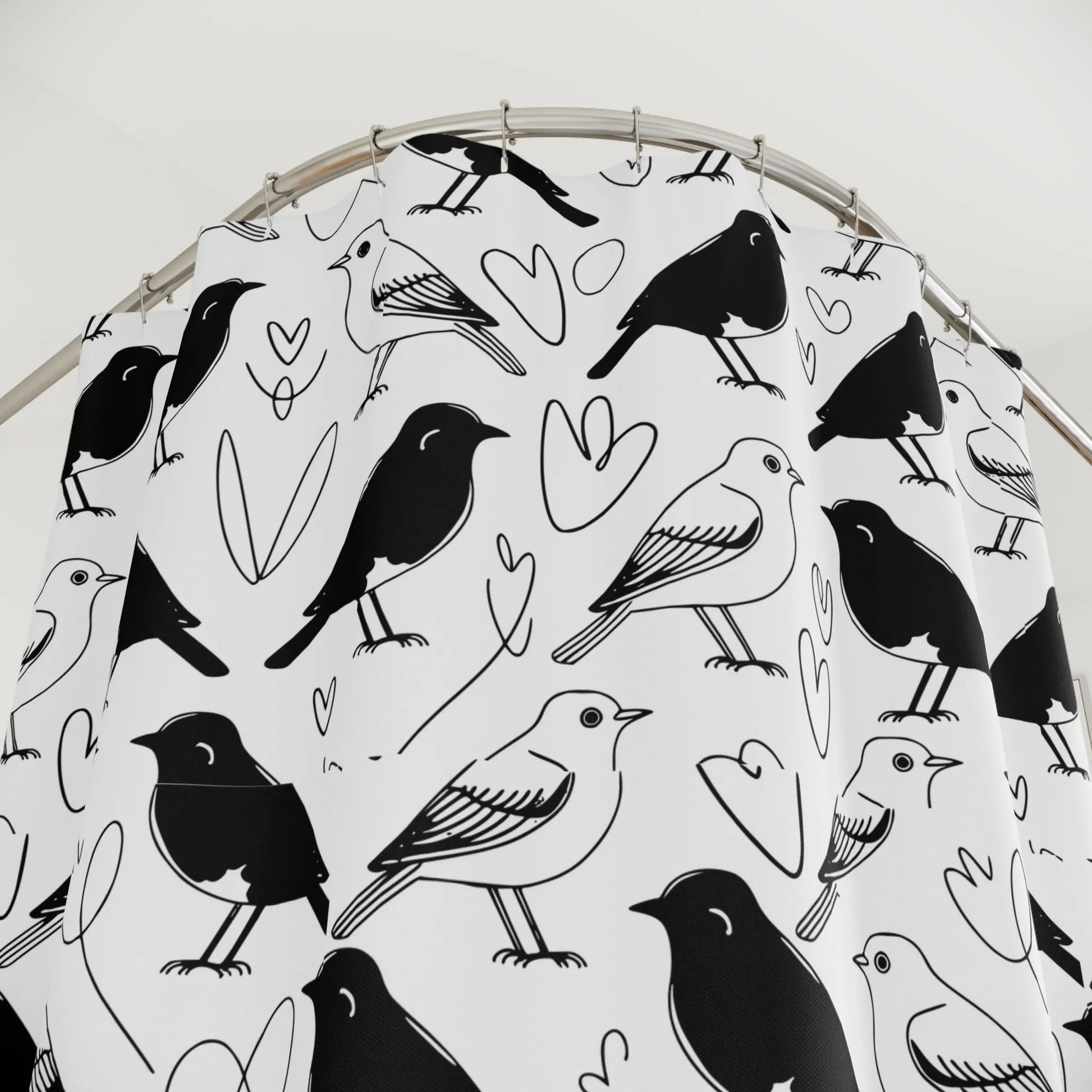 Charming Bird Patterns Shower Curtain