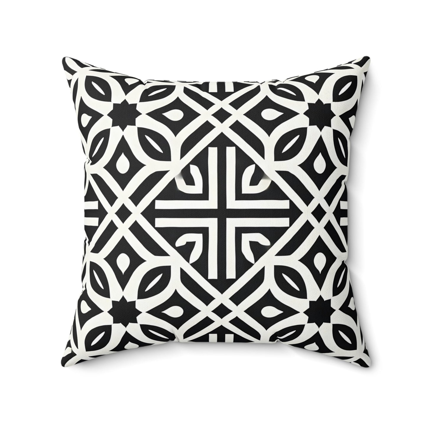 Modern Black and White Throw Pillow