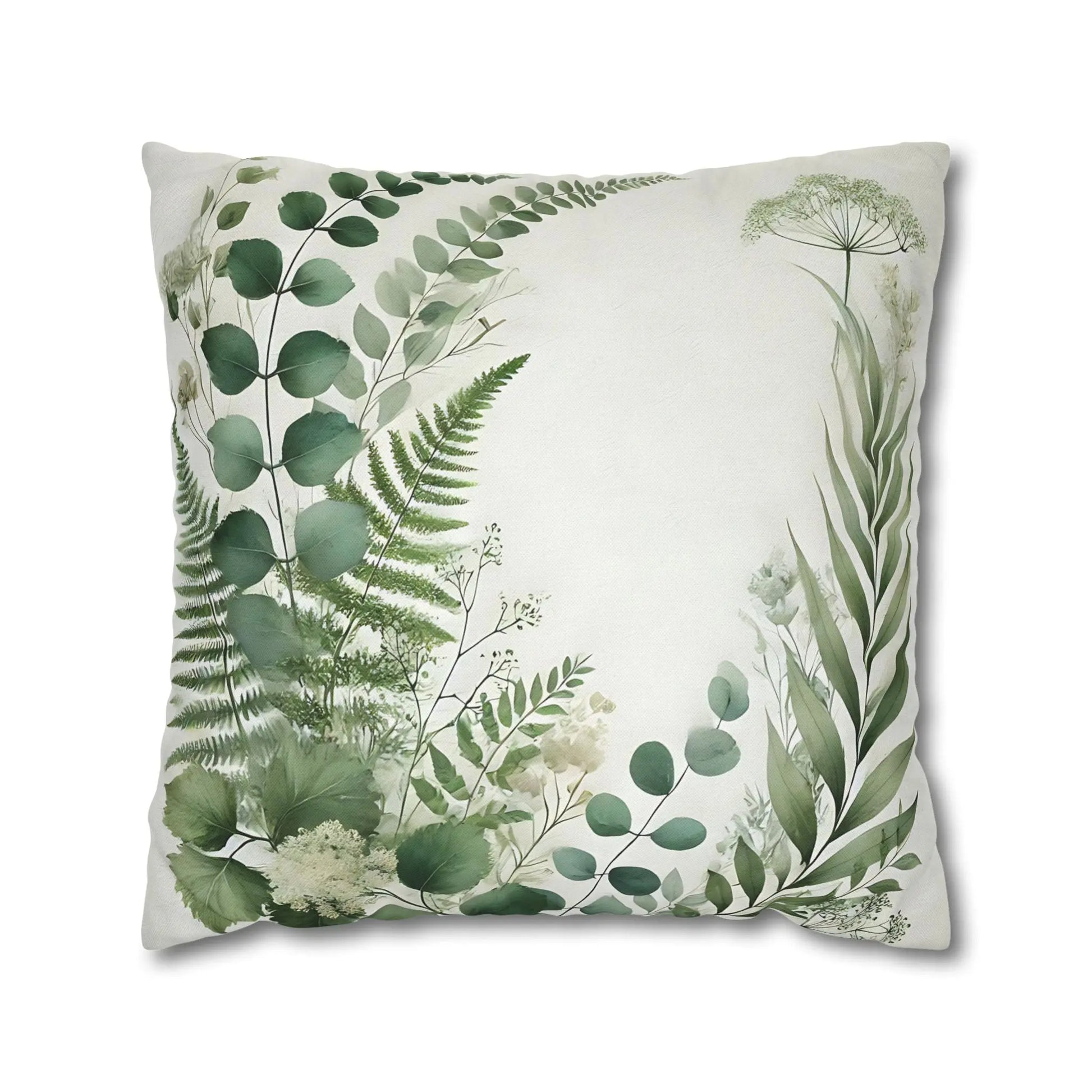 Botanical Pillowcase with Fern Design