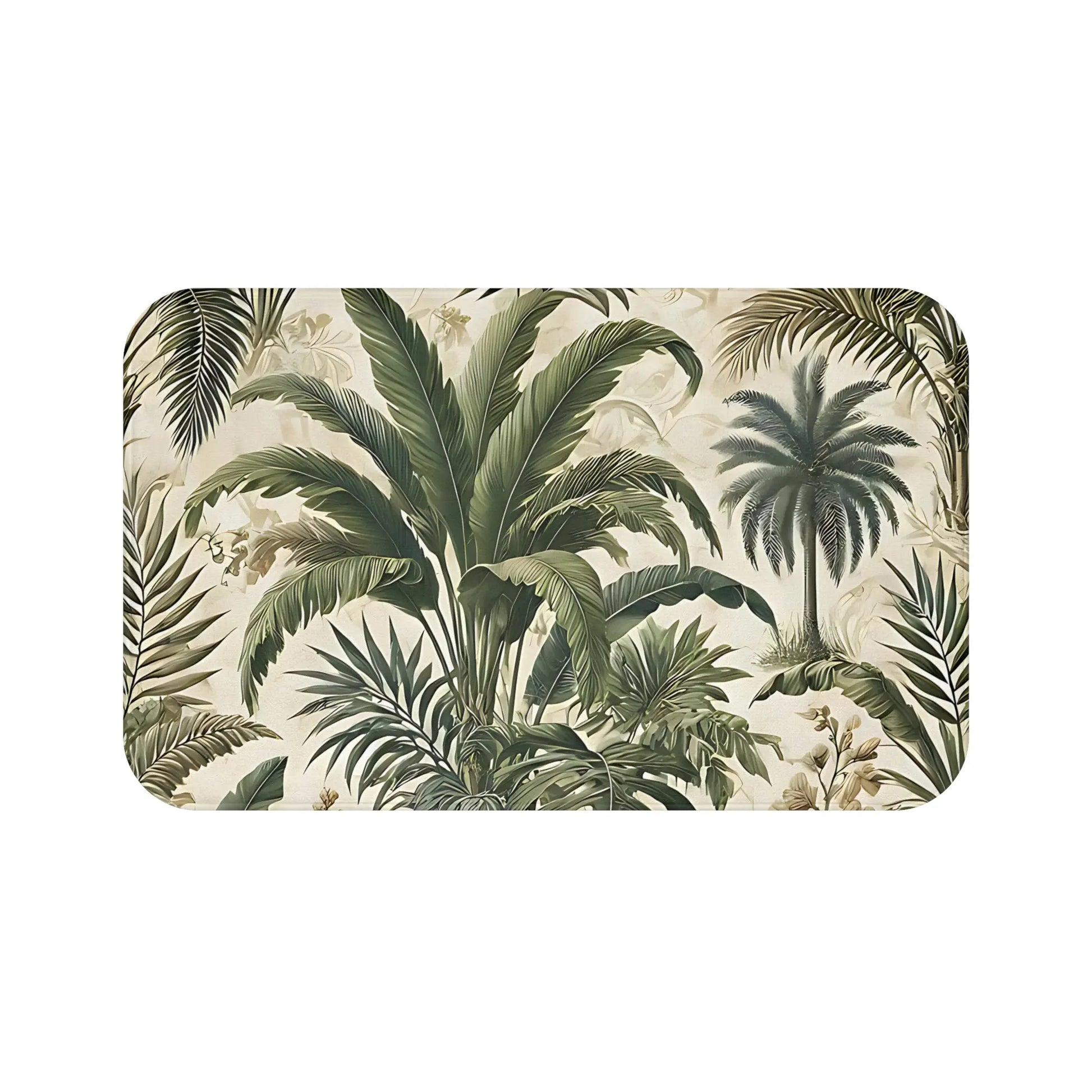 Tropical Oasis Bath Mat: Luxurious Botanical Decor
