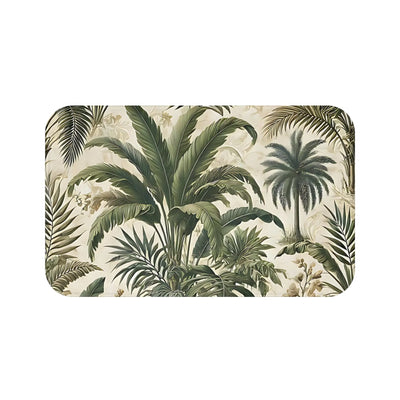 Tropical Oasis Bath Mat: Luxurious Botanical Decor