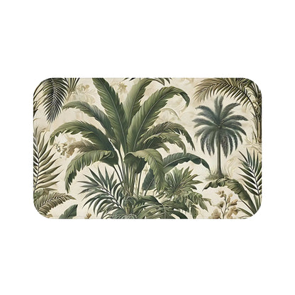 Tropical Oasis Bath Mat: Luxurious Botanical Decor