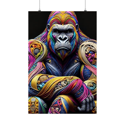 Colorful Gorilla Art Poster