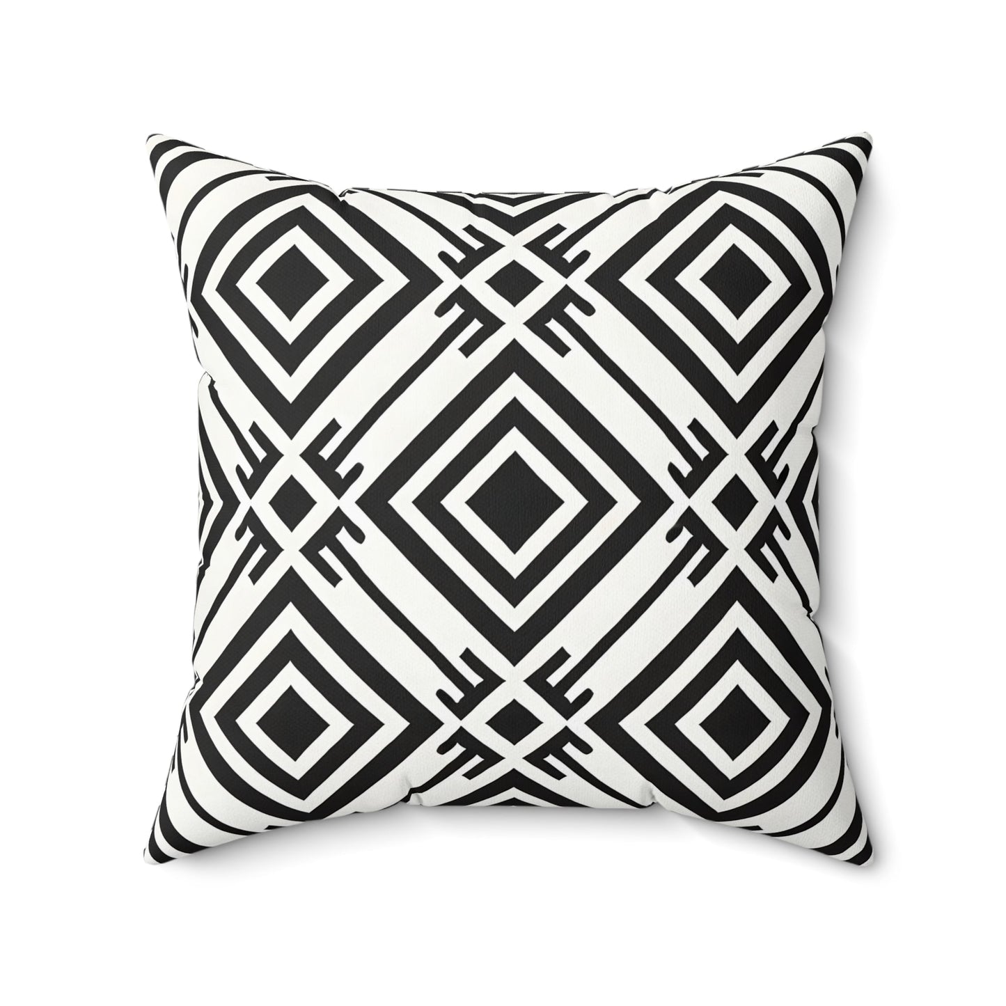 Geometric Black and White Throw Pillow