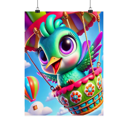 Whimsical Bird Balloon Art Print