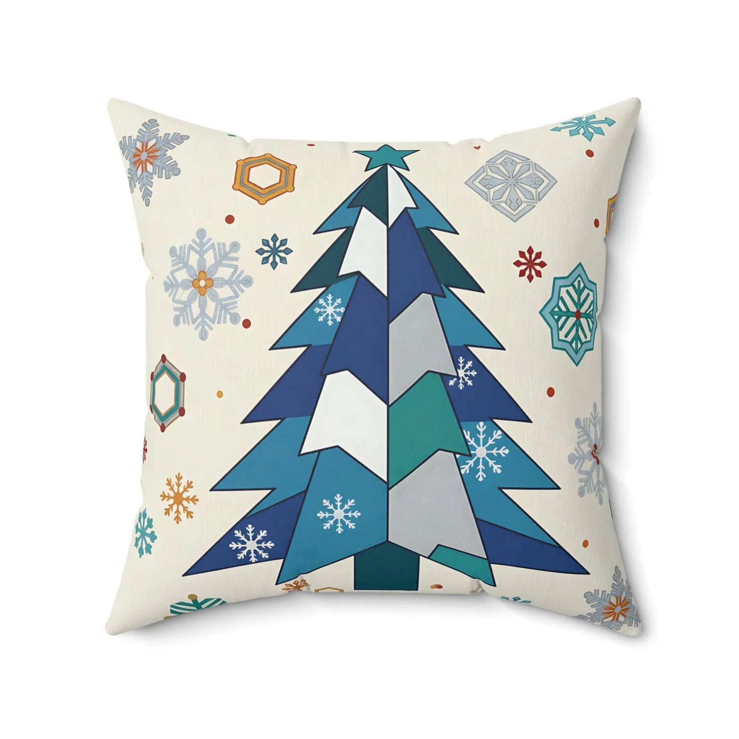 Modern Winter Tree Decor Pillow