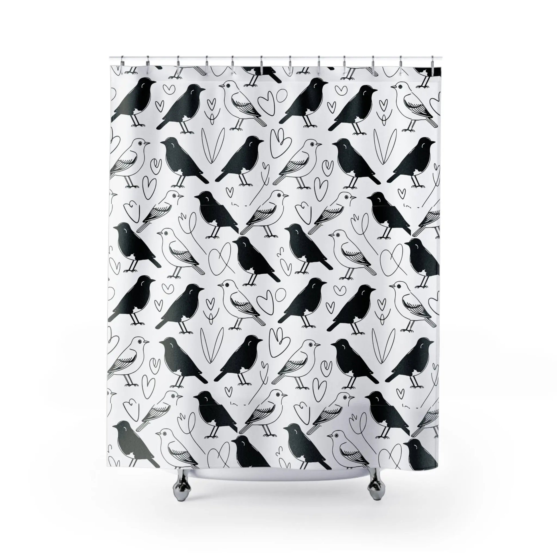 Charming Bird Patterns Shower Curtain