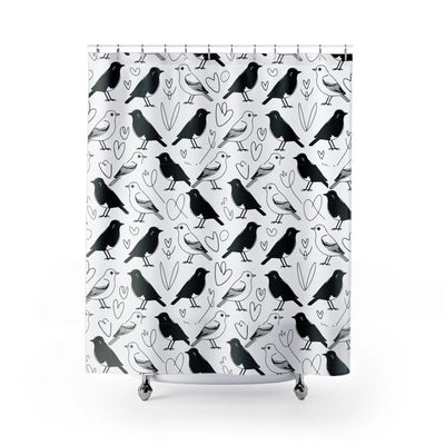 Charming Bird Patterns Shower Curtain
