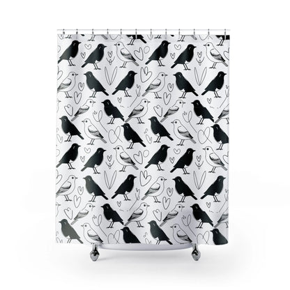Charming Bird Patterns Shower Curtain
