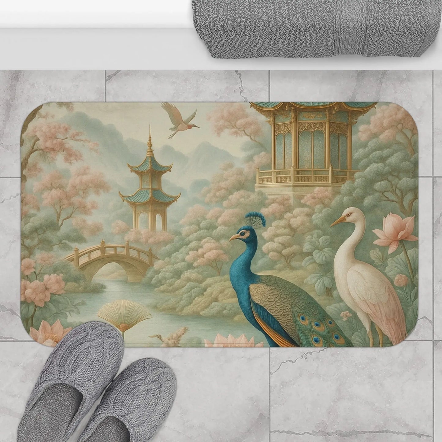Elegant Oriental Bath Mat