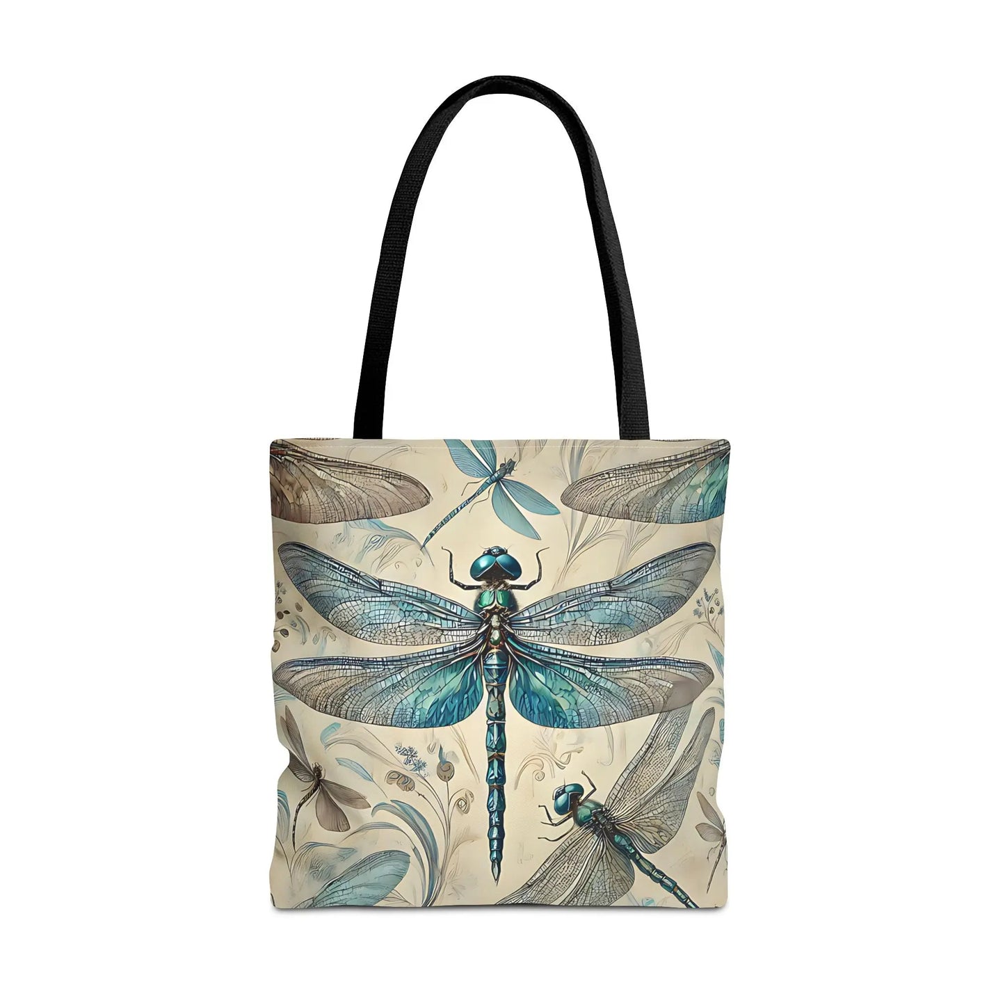 Blue Dragonfly Illustration Tote Bag