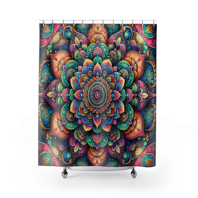 Vibrant Boho Mandala Shower Curtain