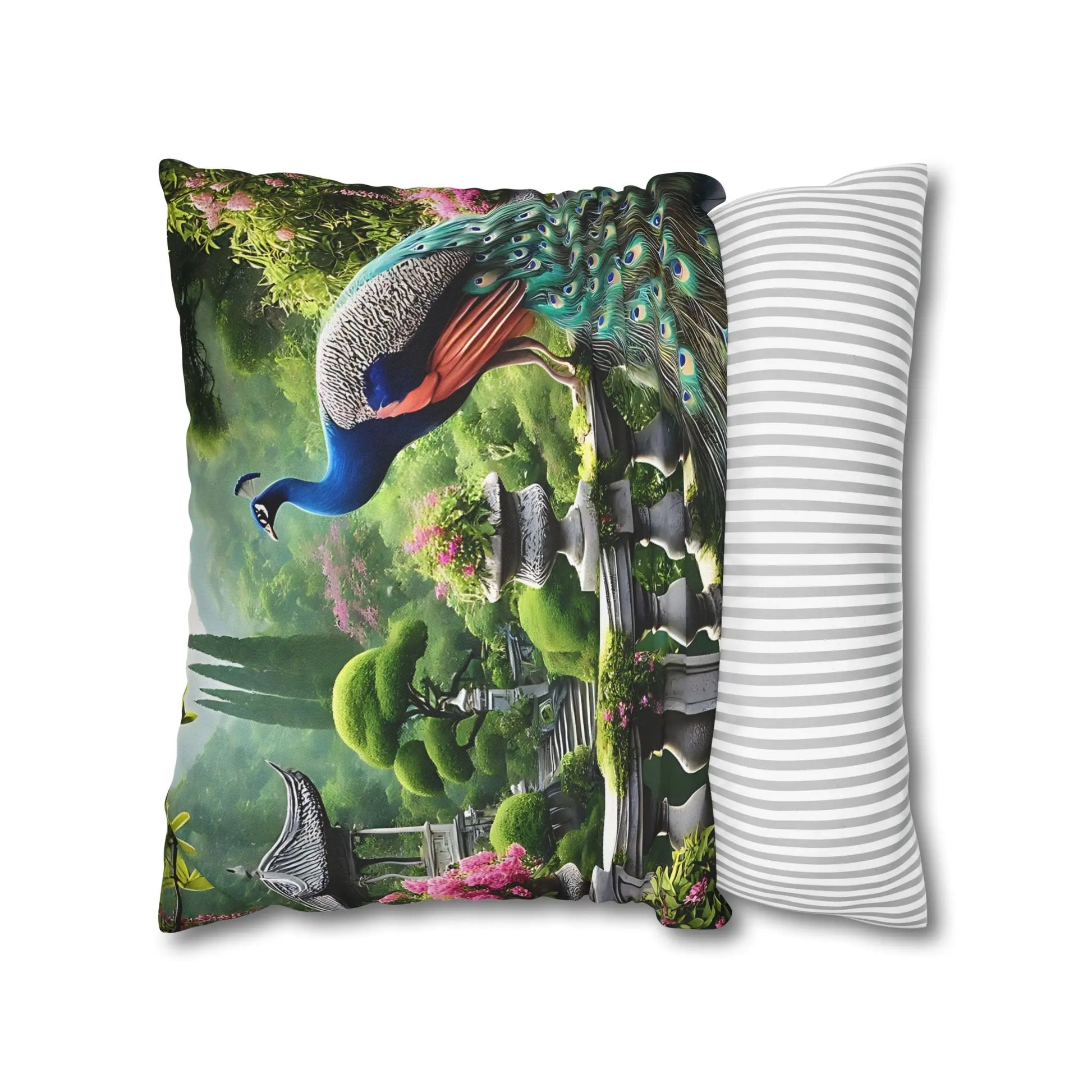 Elegant Peacock Square Pillowcase