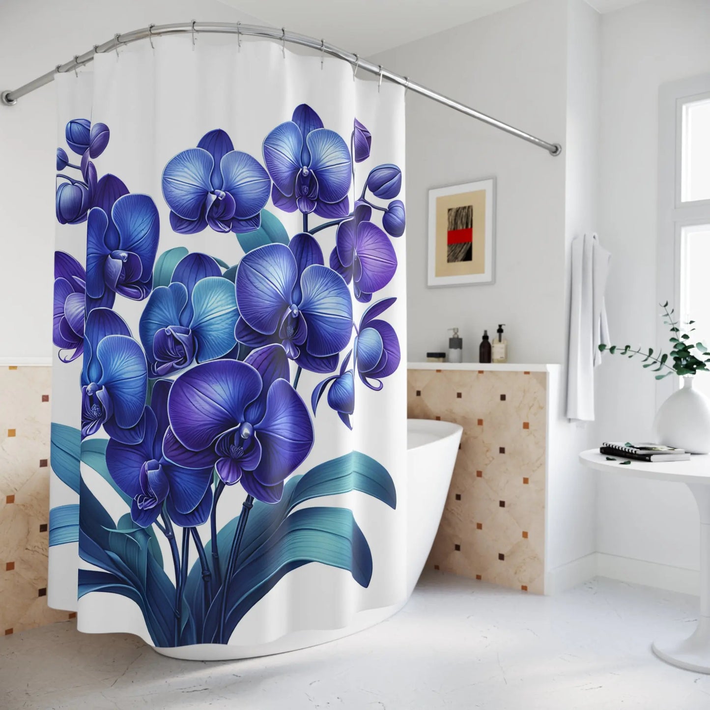 Blue Orchid Shower Curtain