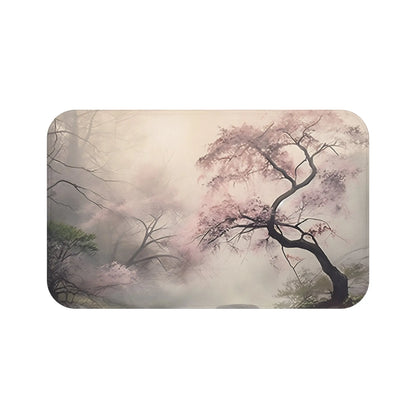 Serene Cherry Blossom Bath Mat
