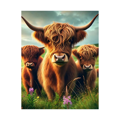 Highland Cow Matte Vertical Posters