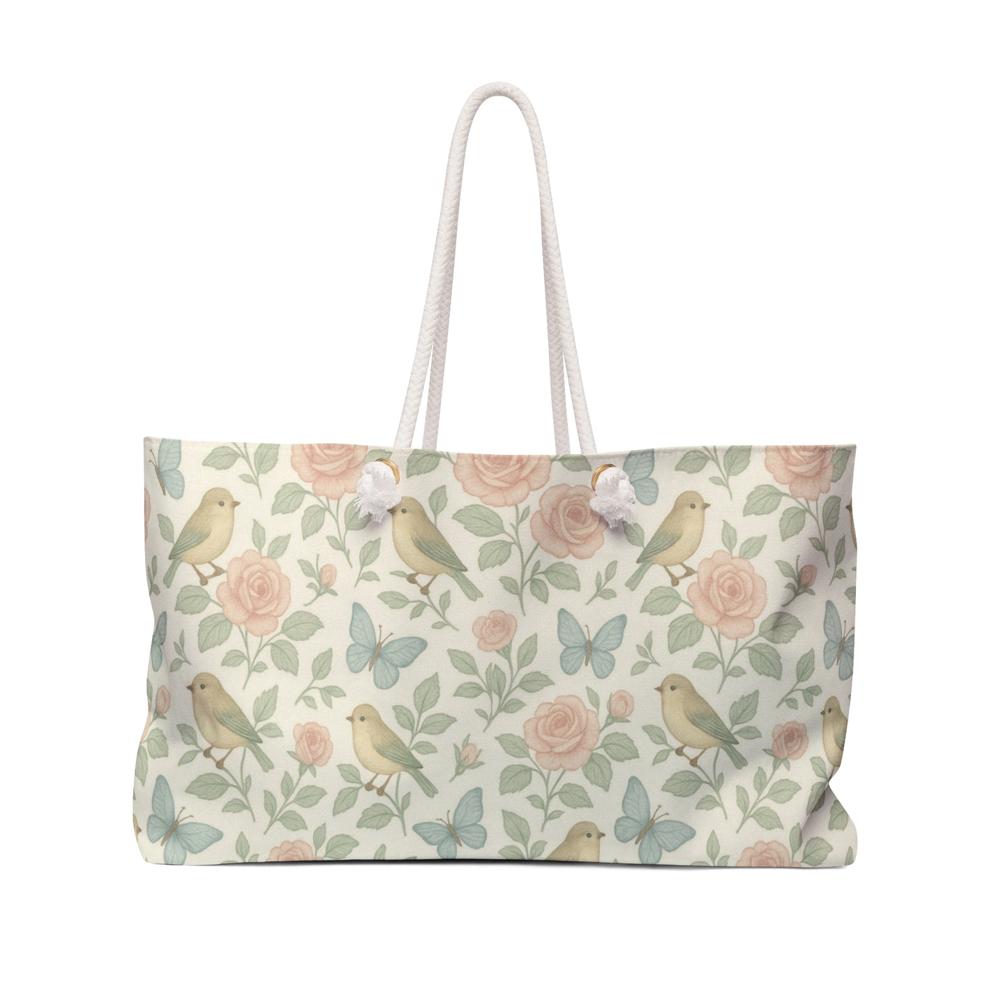 Vintage Birds and Roses Weekender Bag