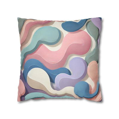Pastel Abstract Waves Decorative Pillowcase