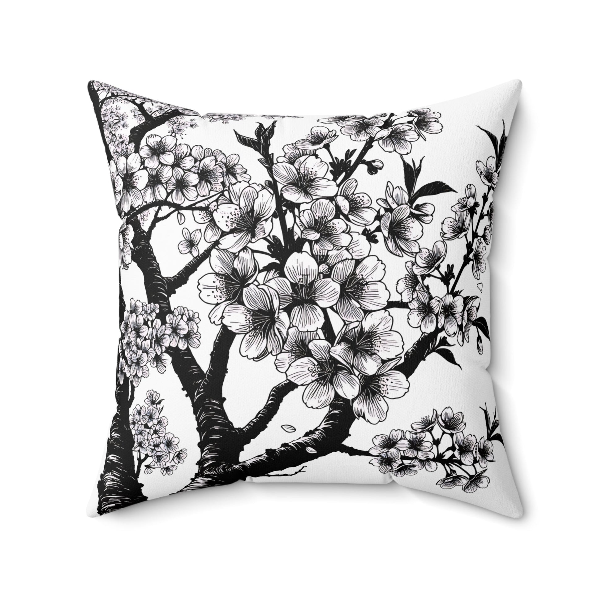 Elegant Floral Throw Pillow