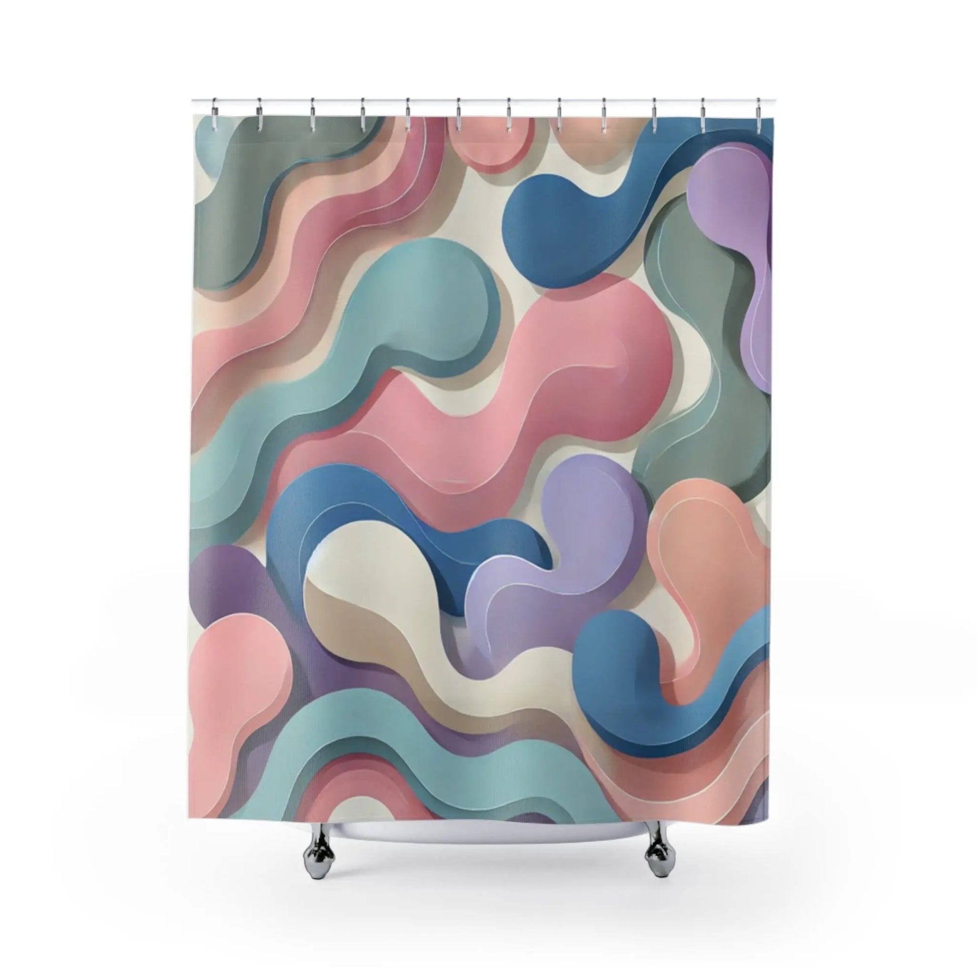 Retro Pastel Color Shower Curtain