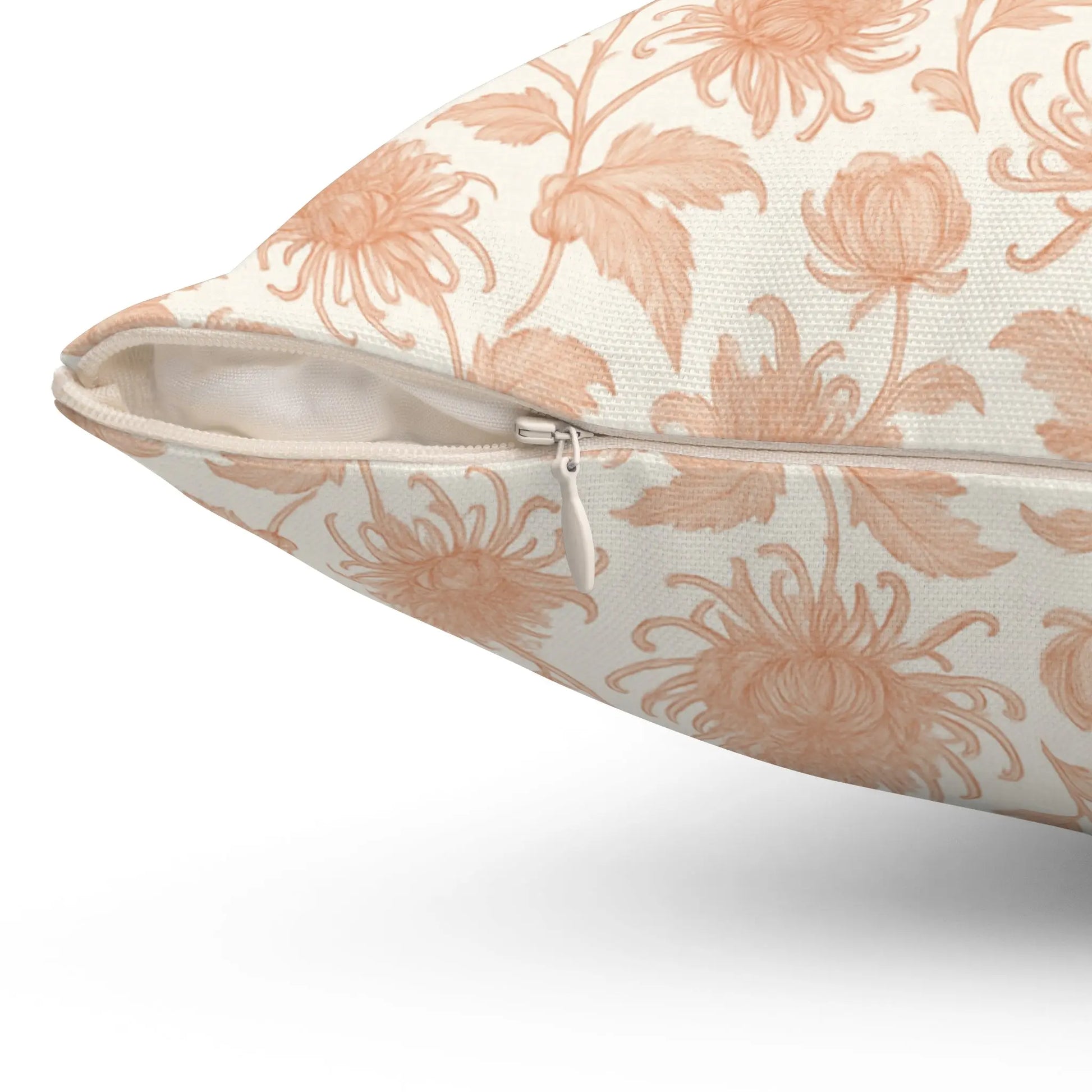 Floral Peach Decorative Pillow