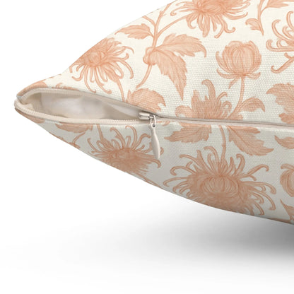 Floral Peach Decorative Pillow