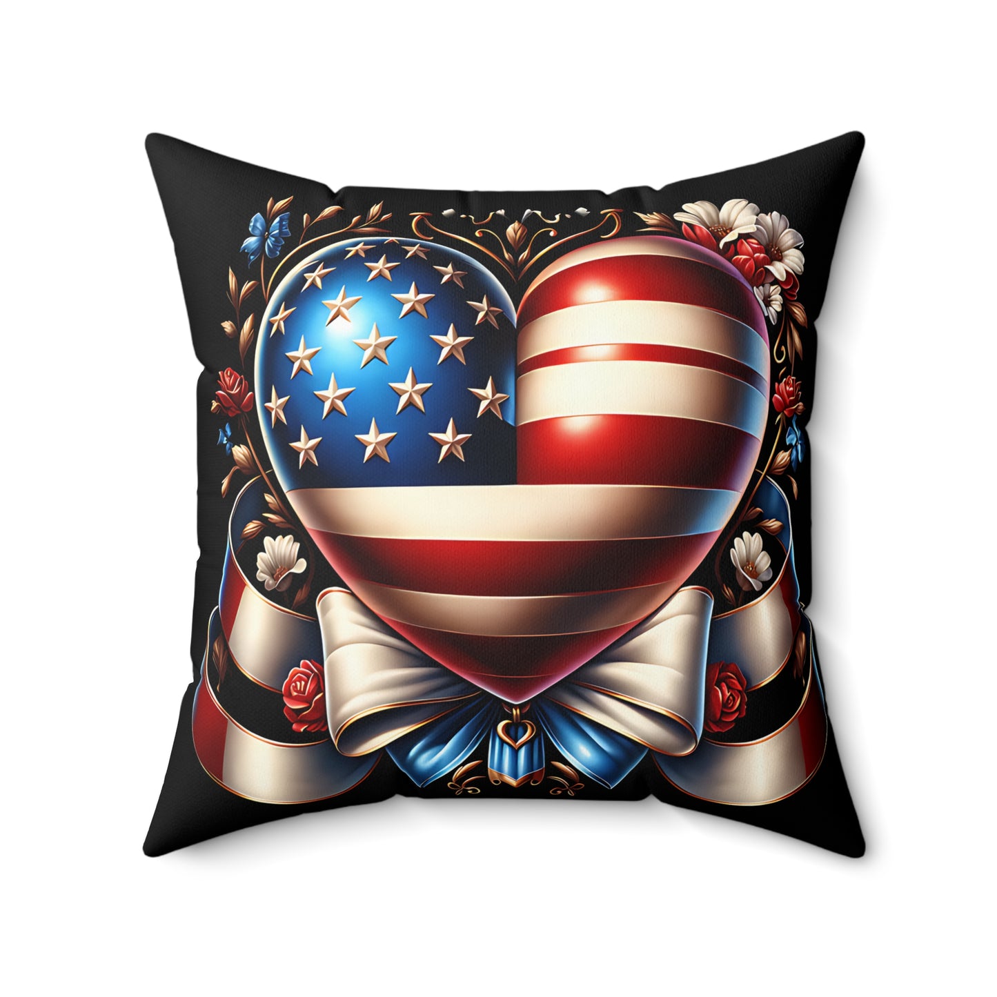 Patriotic Heart Pillow
