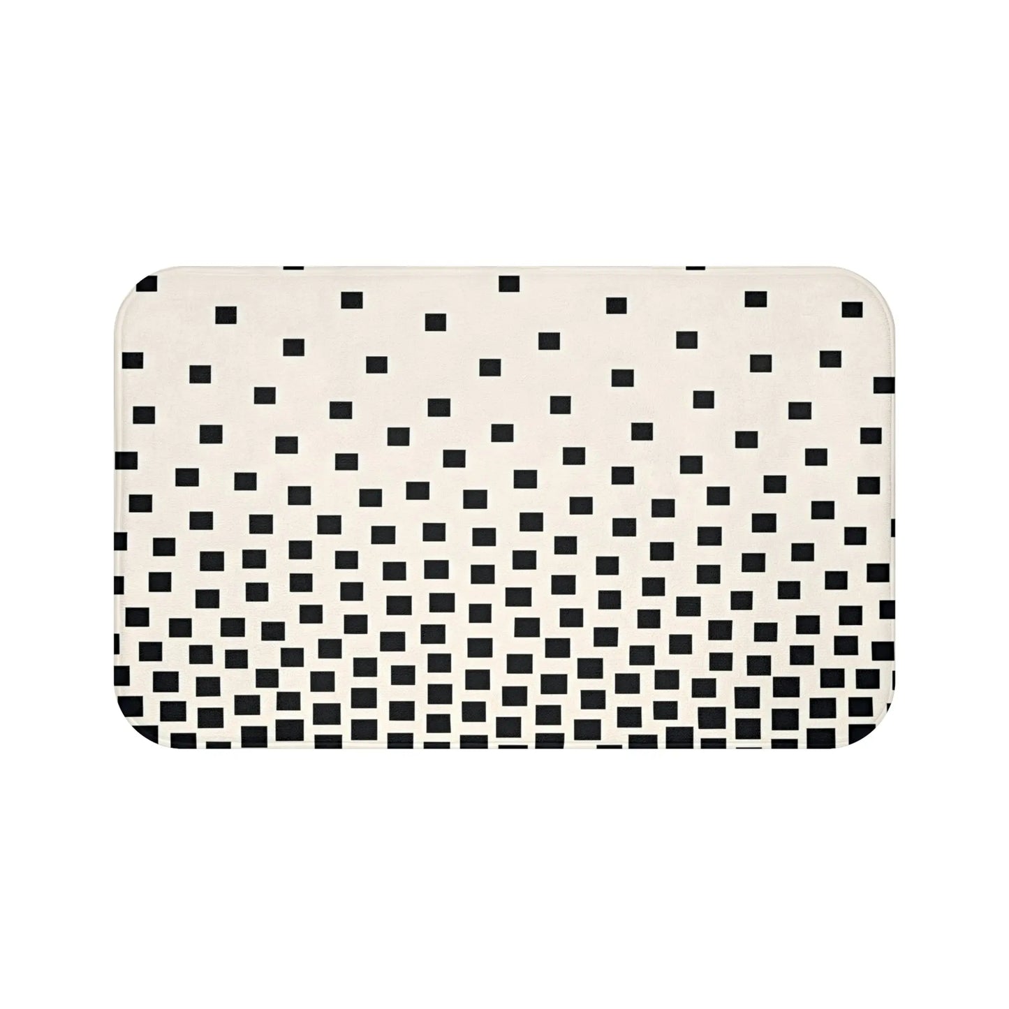 Modern Black and White Bath Mat