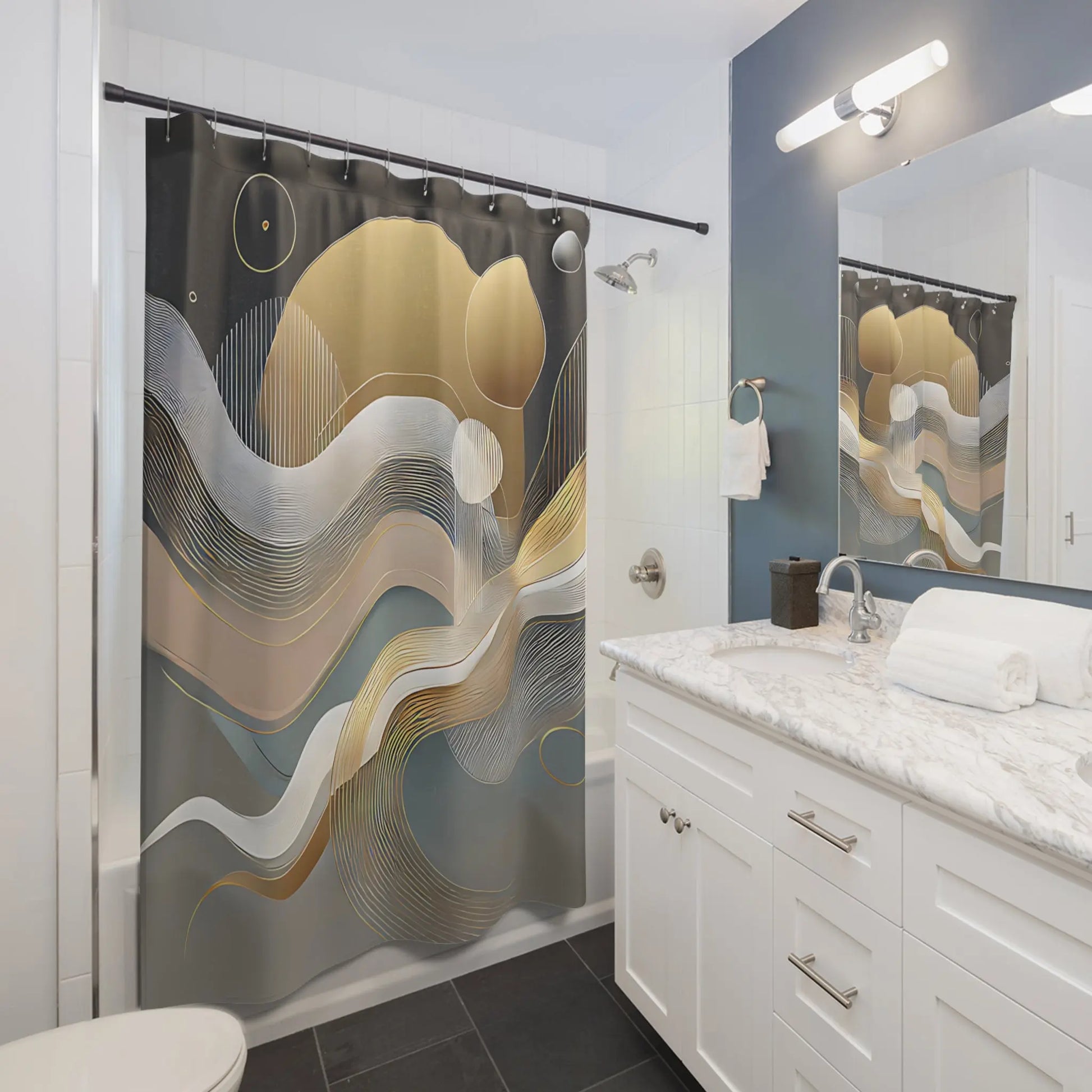 Elegant Abstract Shower Curtain