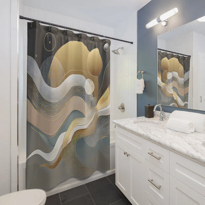 Elegant Abstract Shower Curtain