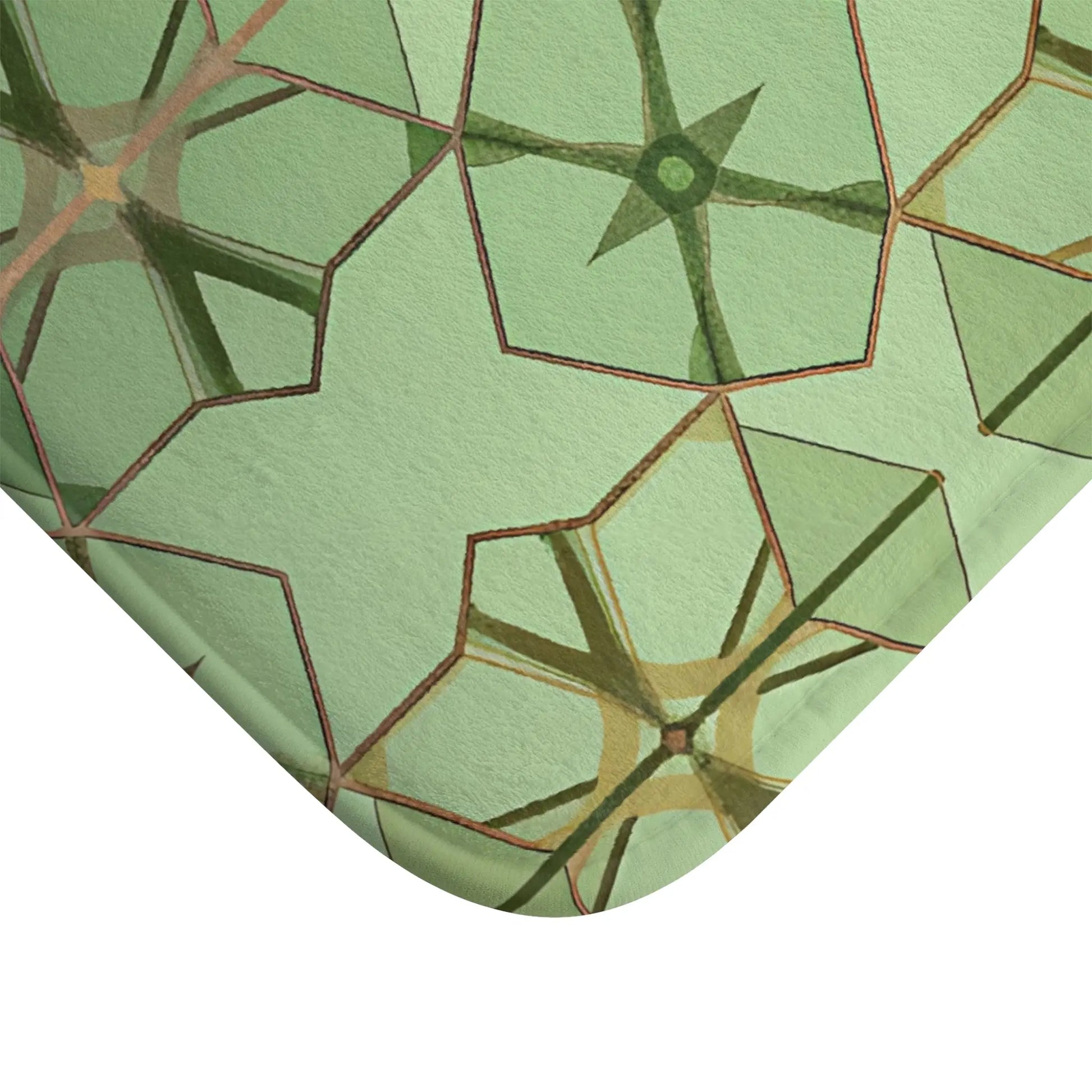 Geometric Star Tiles Bath Mat