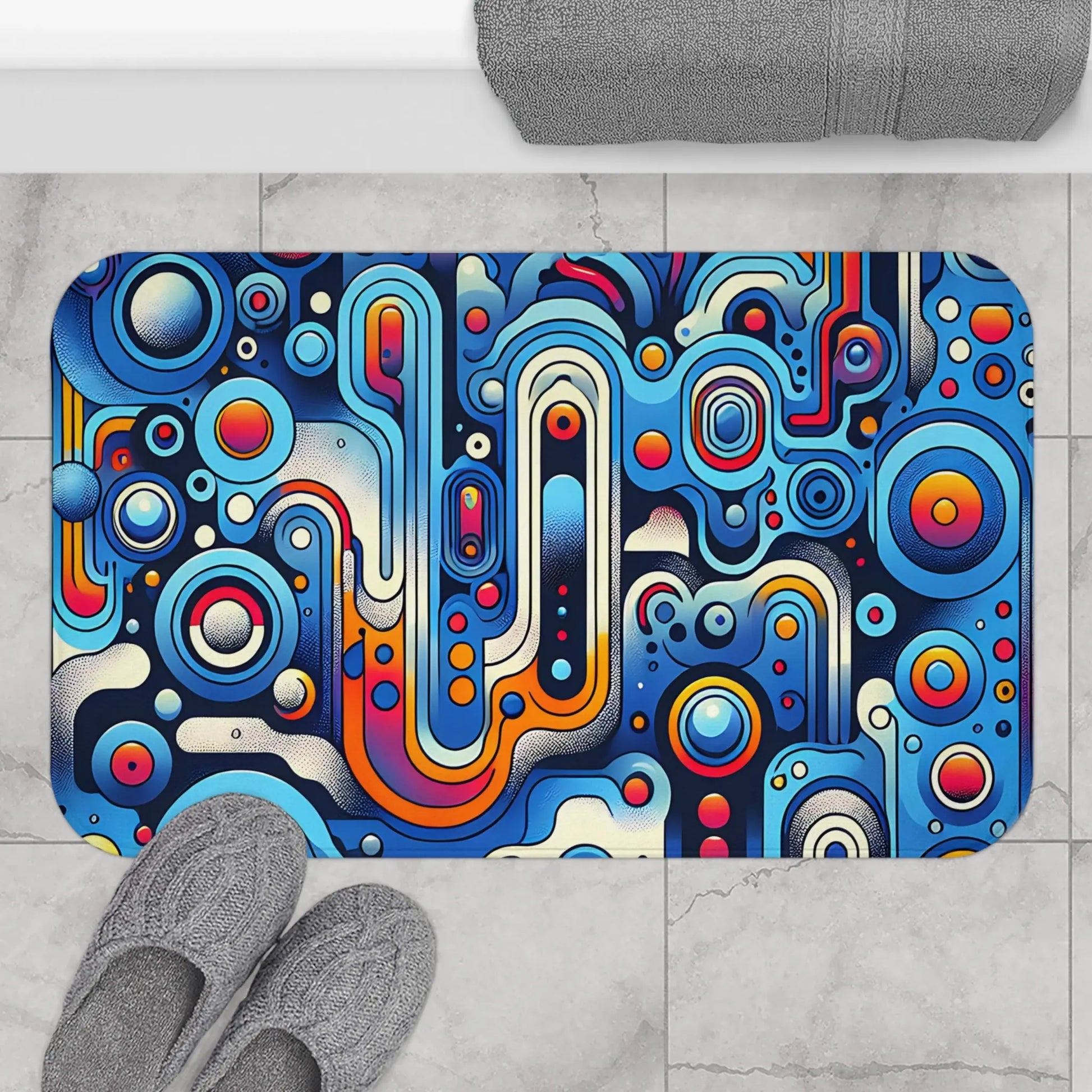 Retro Colorful Bath Mat