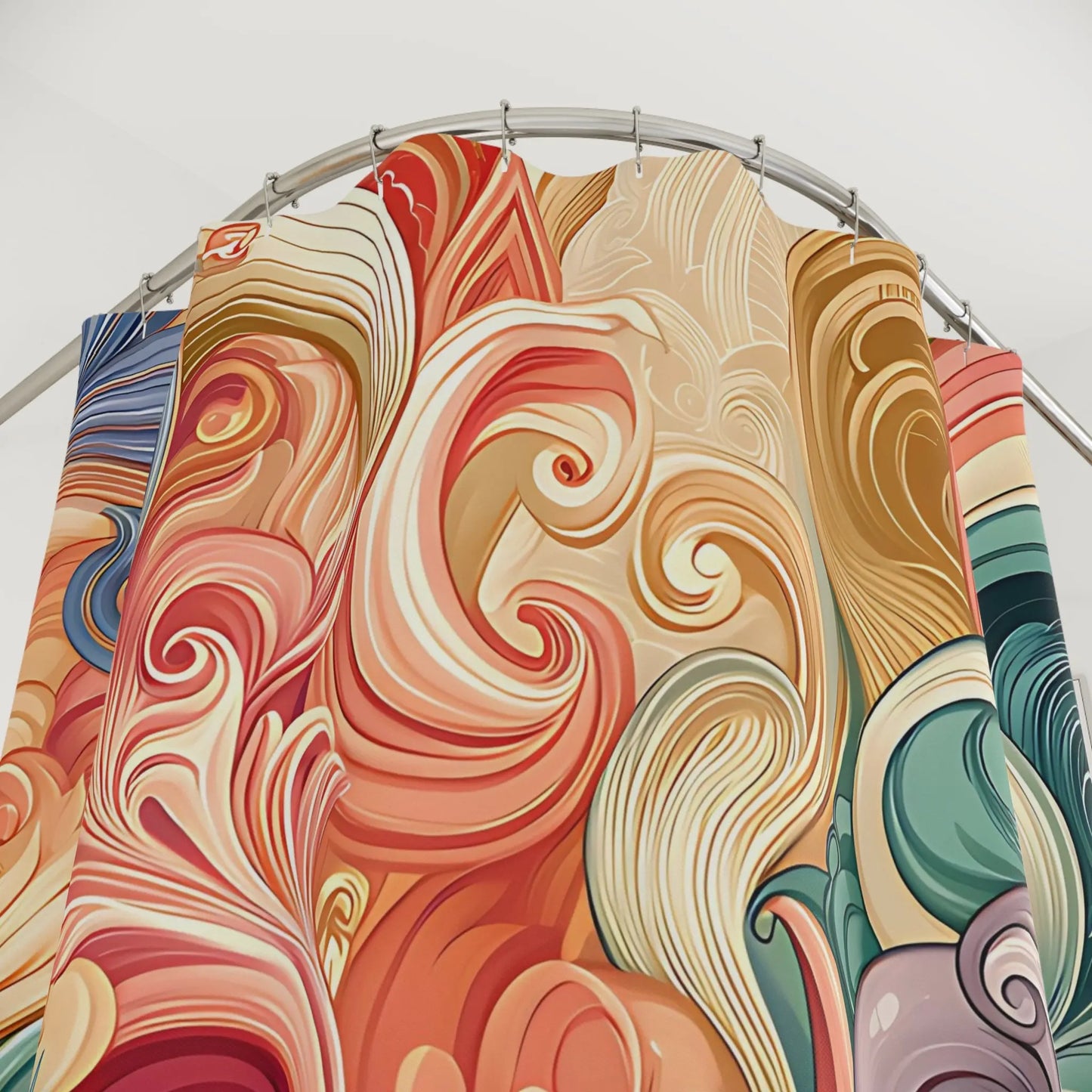 Swirling Shower Curtains