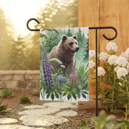 Bear in the Wild Garden Banner