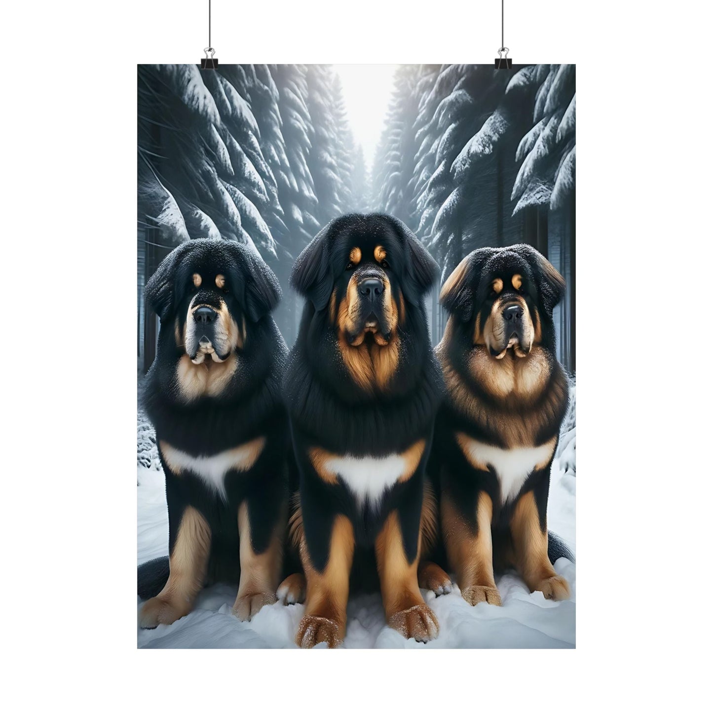 Tibetan Mastiff Dogs-Themed Matte Vertical Posters