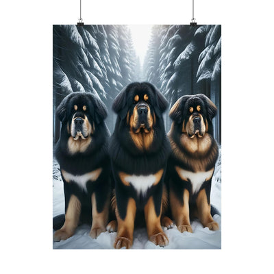 Tibetan Mastiff Dogs-Themed Matte Vertical Posters