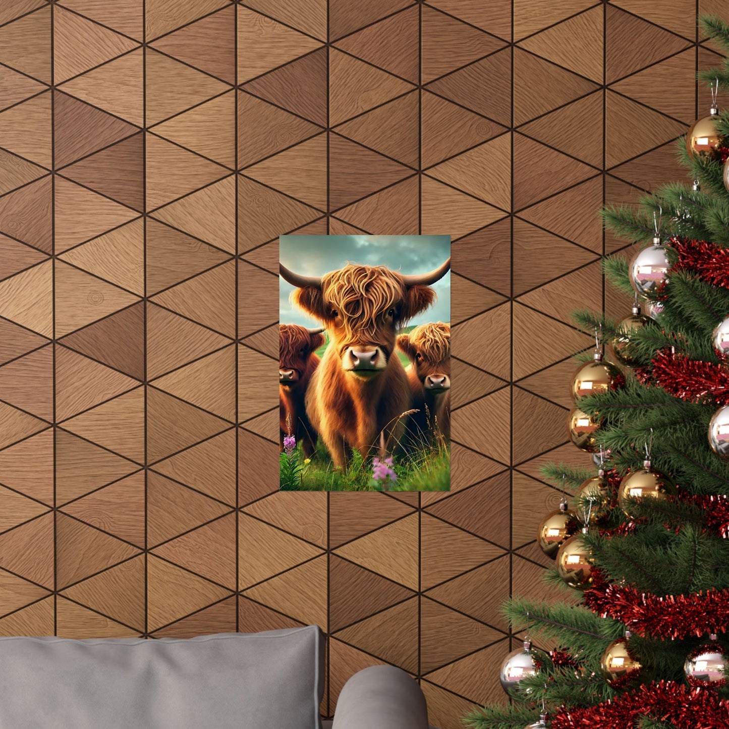 Highland Cow Matte Vertical Posters