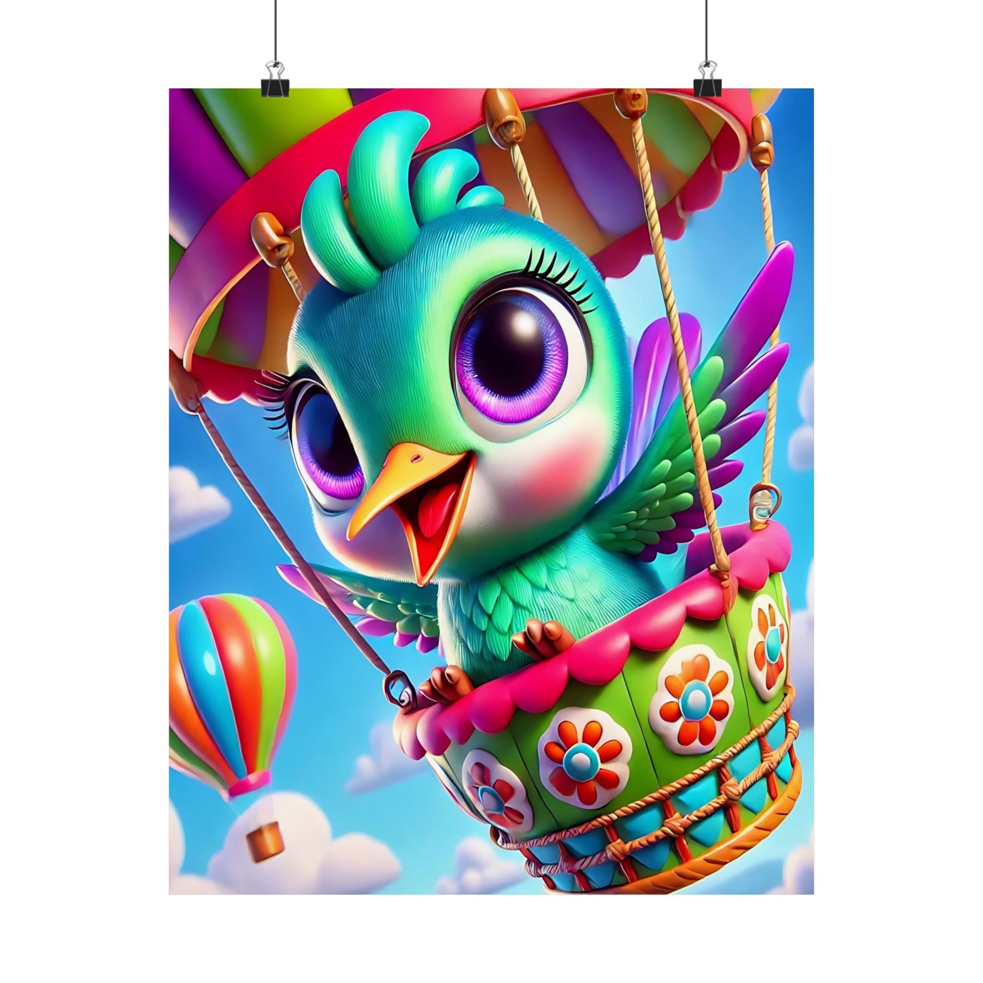 Whimsical Bird Balloon Art Print