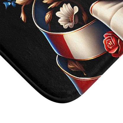 Patriotic Heart Bath Mat