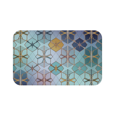 Geometric Moroccan Tile Bath Mat