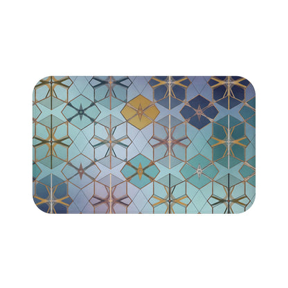 Geometric Moroccan Tile Bath Mat