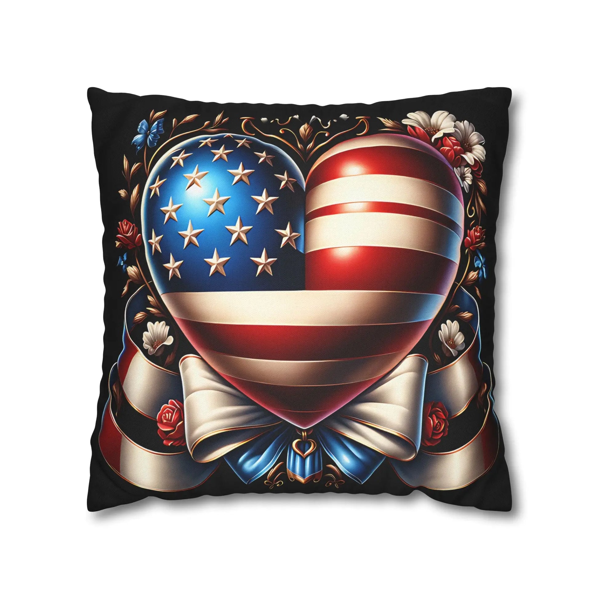 Patriotic Heart Pillowcase