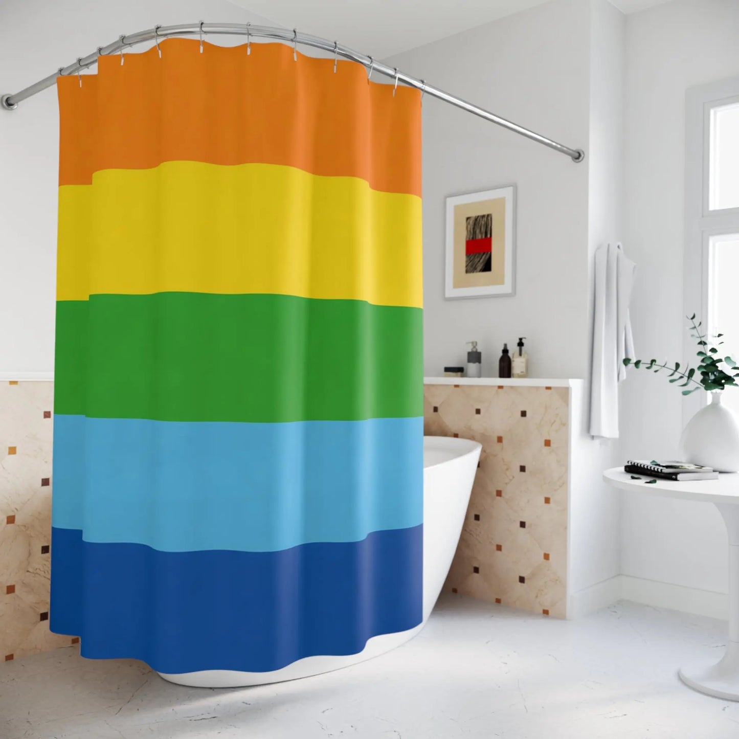 Colorful Stripes Shower Curtain