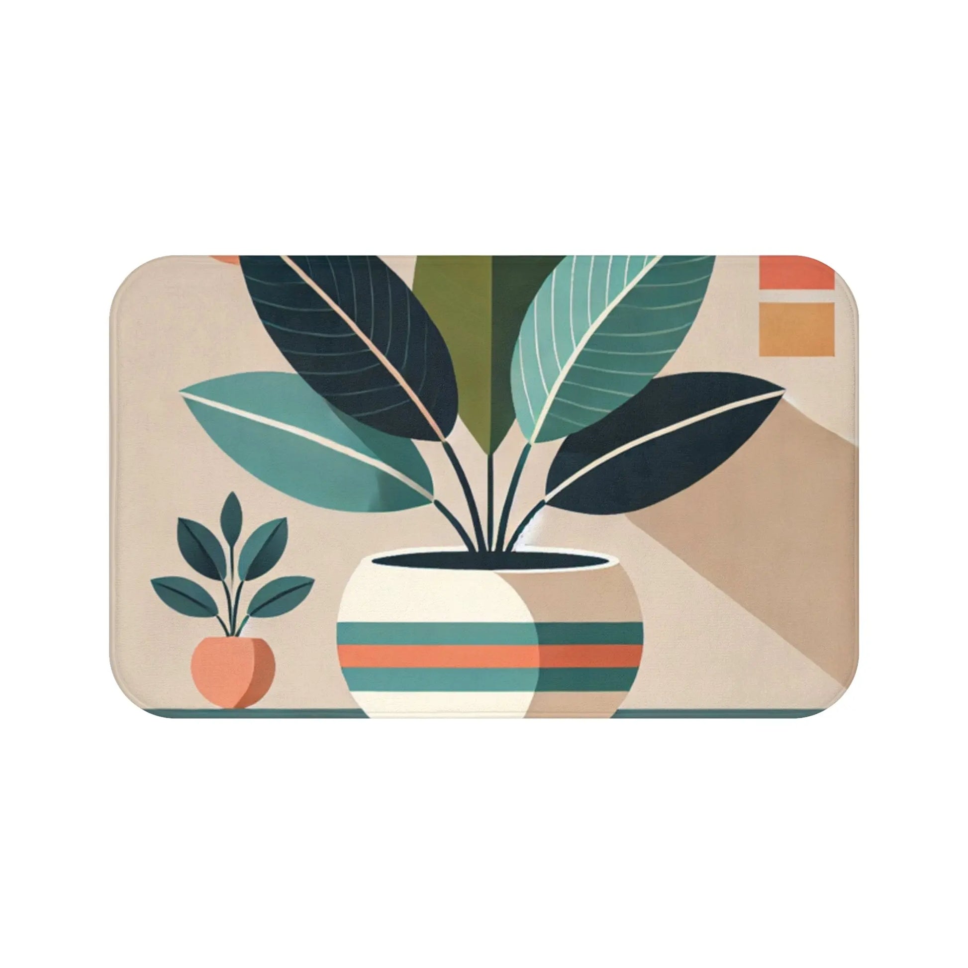 Modern Botanical Bath Mat